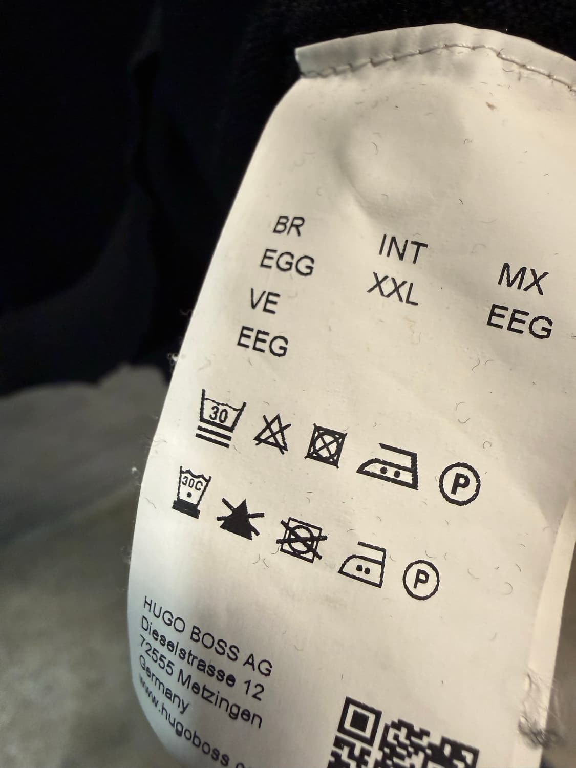 휴고보스 BOSS 엑스트라파인 메리노 울 니트 폴로 블랙 XXL 상품이미지5