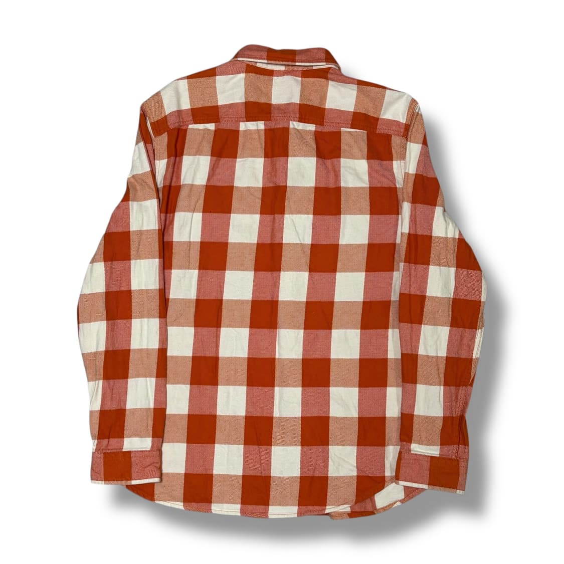 American Eagle 오렌지 플란넬 체크 셔츠 상품이미지2