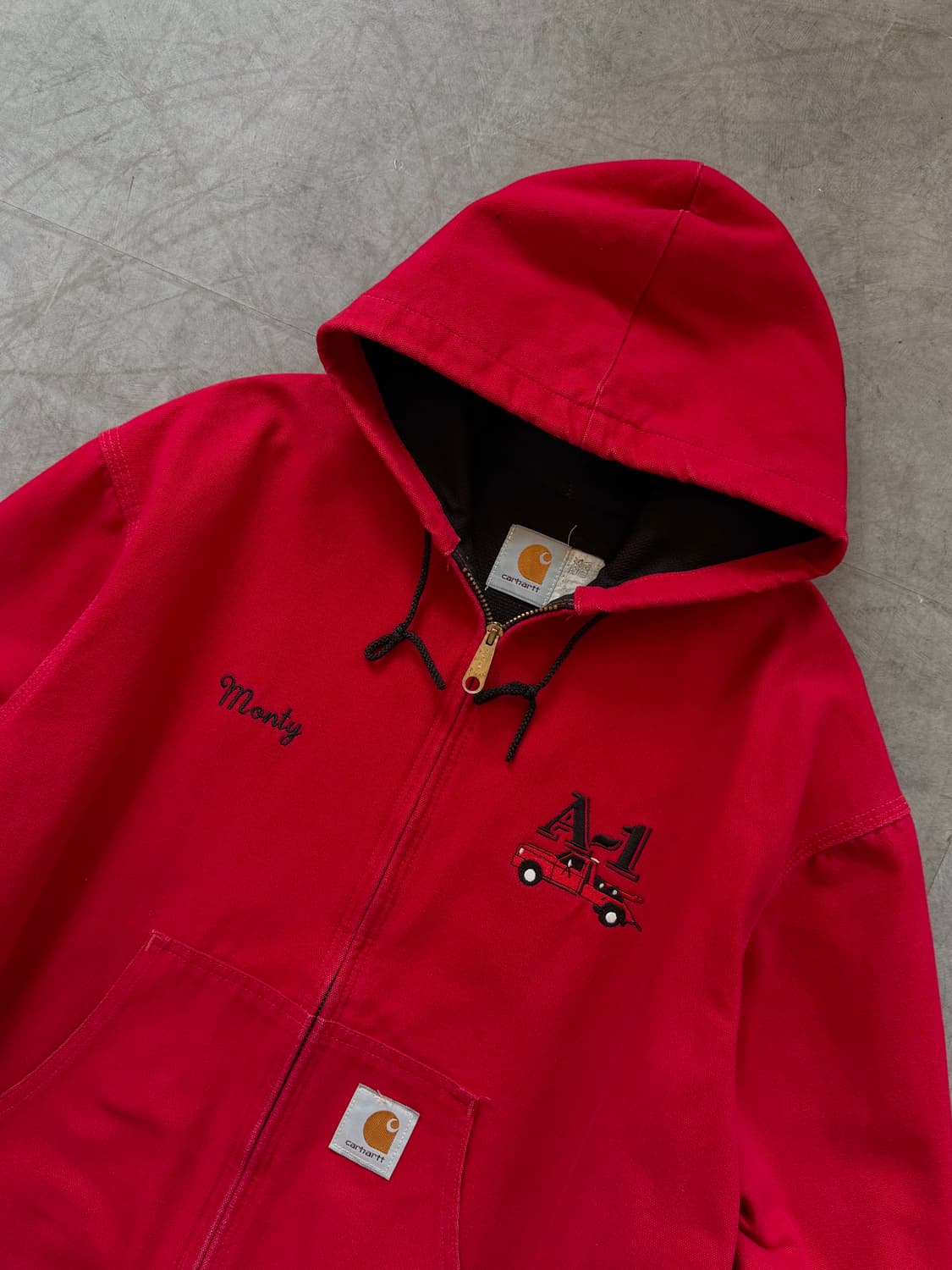 Carhartt 칼하트 90’s 덕 액티브 레드 워크 자켓 상품이미지6