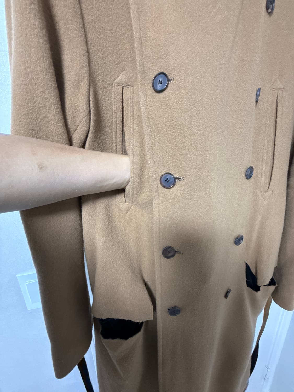 Bed J.W. Ford  2017 FW 더블 브레스트 넥커프  롱 코트 상품이미지6