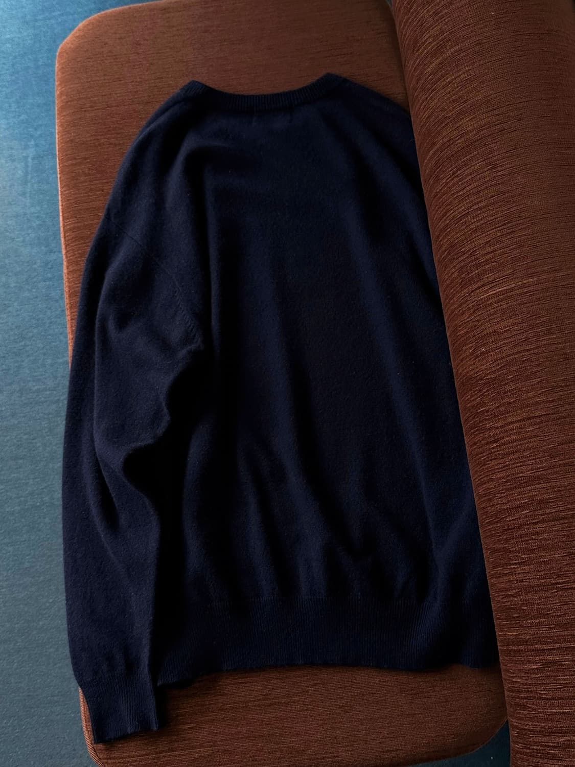 'Pure cashmere' wide design crew knit 상품이미지4