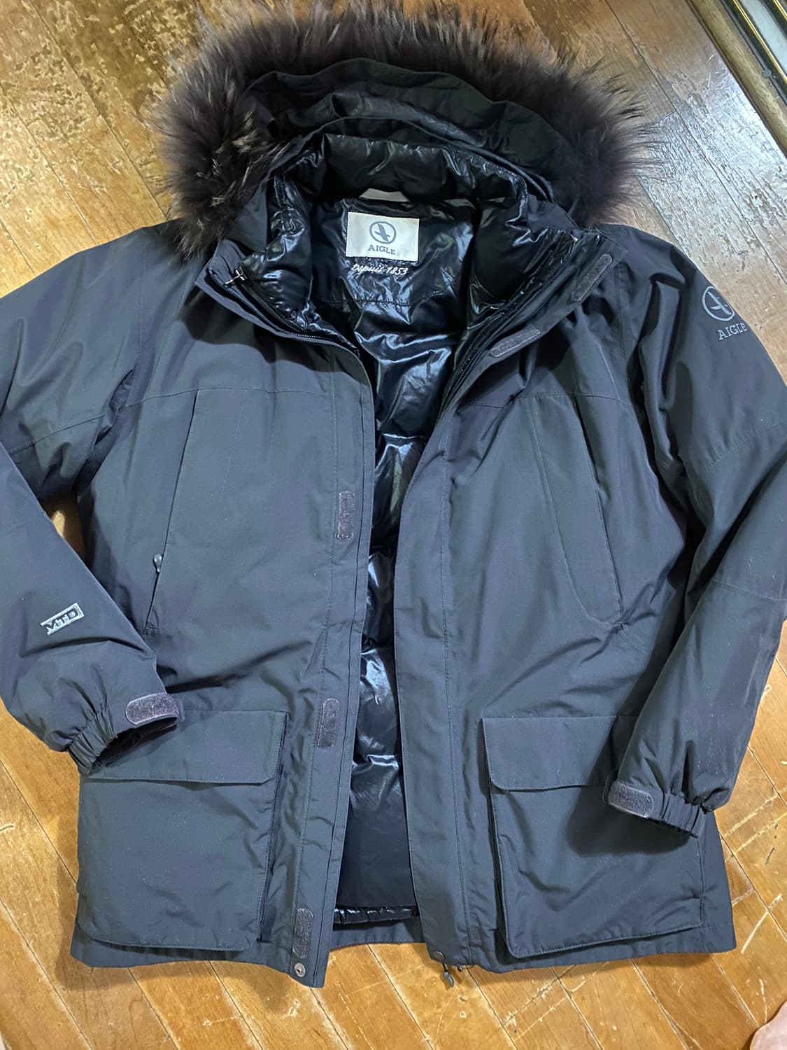 AIGLE 디테처블 다운 패딩 자켓 블랙 2xl (105) 상품이미지1