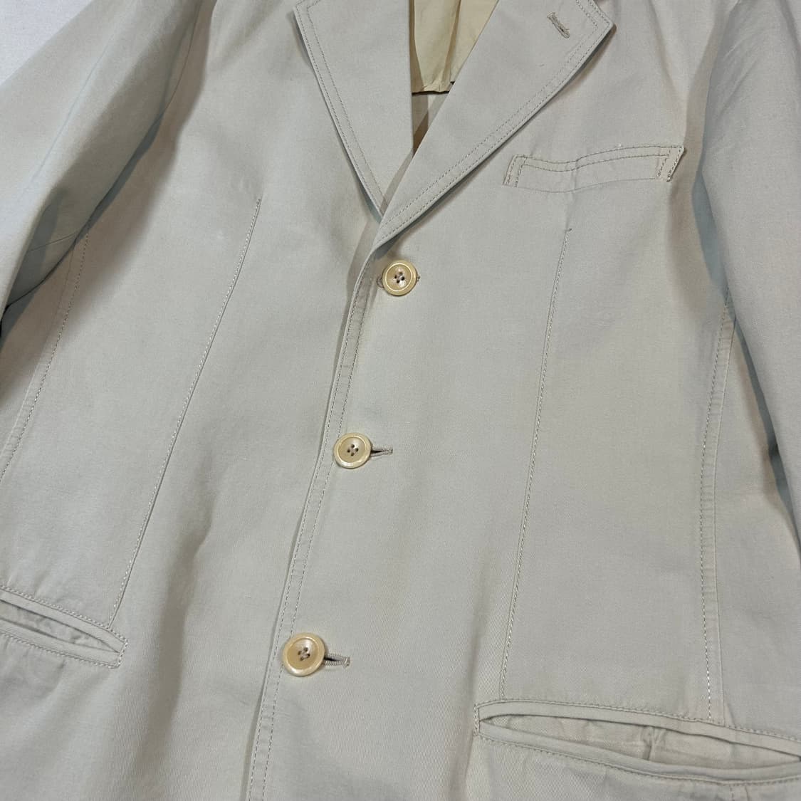 48) 아르마니 꼴레지오니 코튼 리넨 3버튼 블레이저 상품이미지3