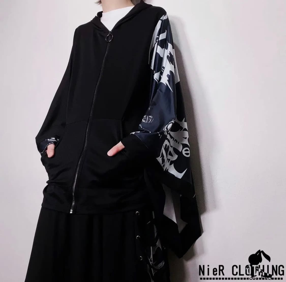 NieR Clothing STRETCH 기모노 후드집업아우터 상품이미지3