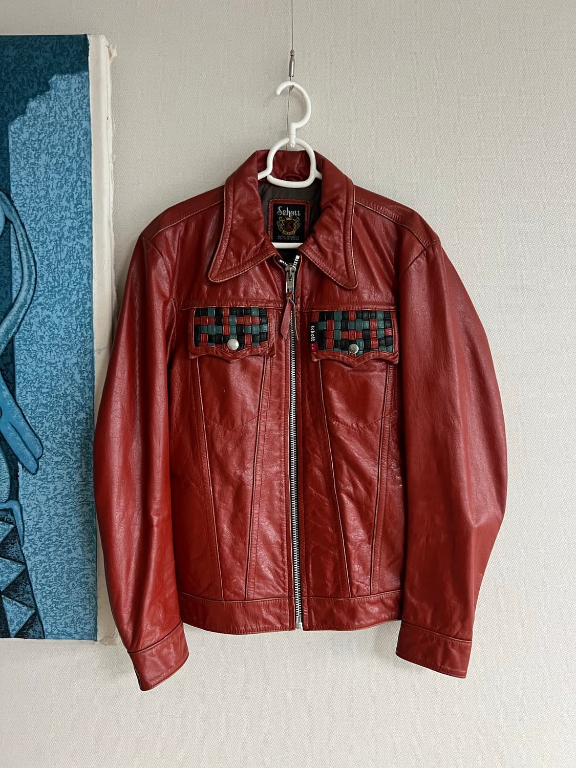 70년대 쇼트 오리지널 빈티지 레더 트러커자켓 상품이미지1