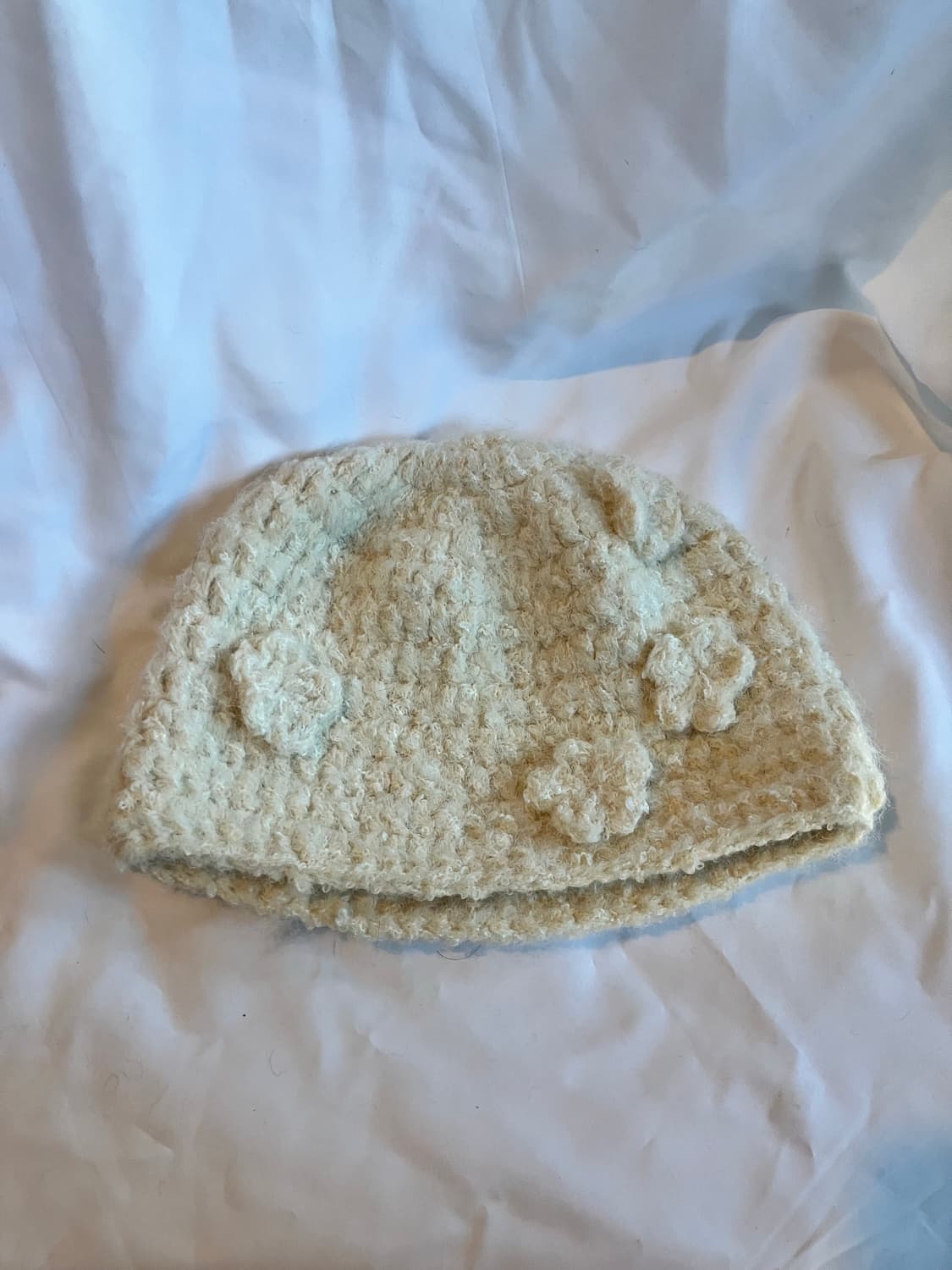 하구미모리걸 달천깔페어리 핸드메이드 코사지장미 베레모 아이보리 상품이미지1