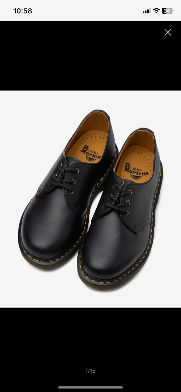 닥터마틴 1461 3홀 블랙 나파 250 상품이미지1