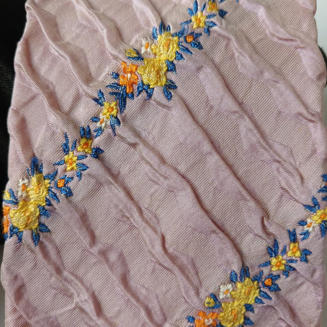 입생로랑 실크 핑크 플로럴 자카드 넥타이 10.1cm A등급 A19802 상품이미지9