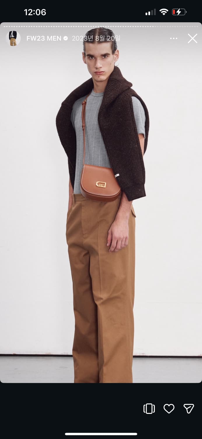 렉토 23FW 울 블렌드 티셔츠 멜란지 그레이 (S) 상품이미지2