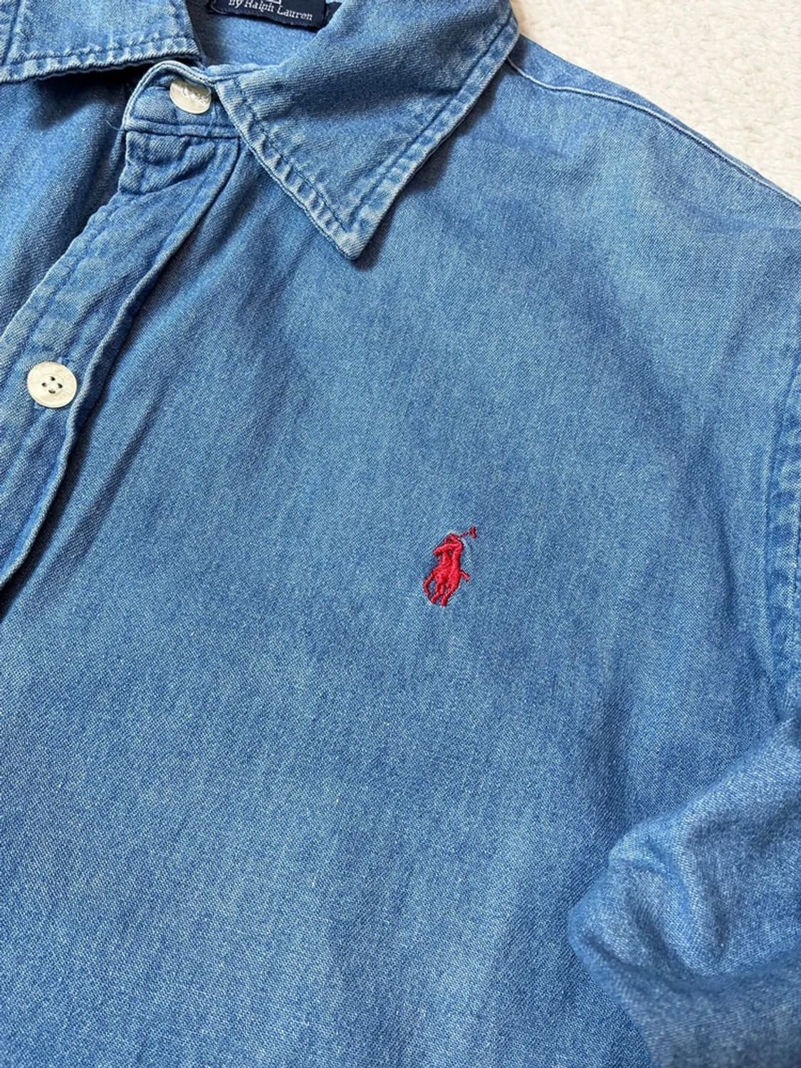 폴로 랄프로렌 90's USA 워시드 데님 셔츠 PN7471 상품이미지3