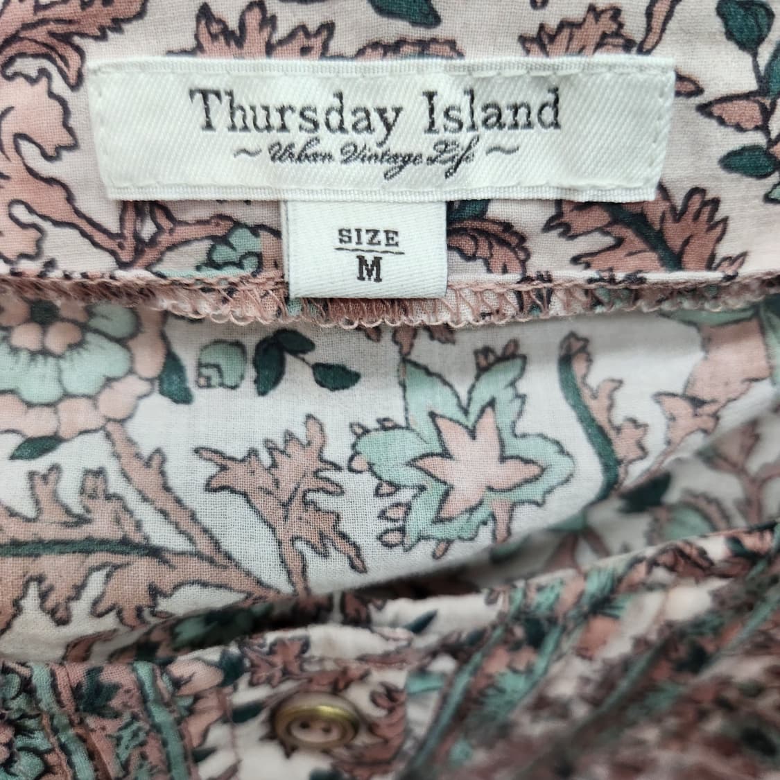 써스데이아일랜드 에스닉 플라워 프릴 블라우스 M(L) 상품이미지7