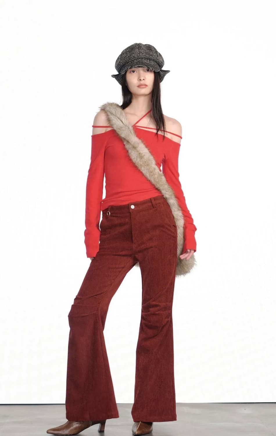 CERRIC  OFF SHOULDER TIED UP TOP /RED 상품이미지2