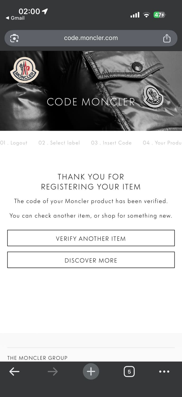 몽클레어 남녀공용 S 정품 카라티 상품이미지6