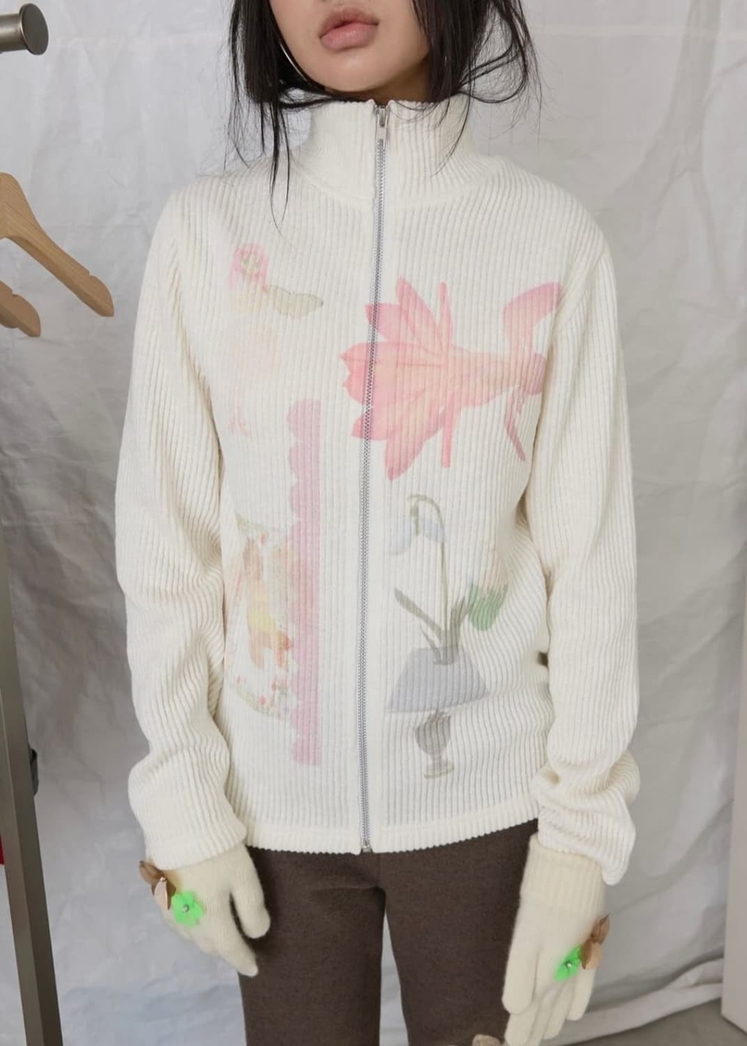 0milewear 니트 집업 구합니다 영마일 웨어 상품이미지1