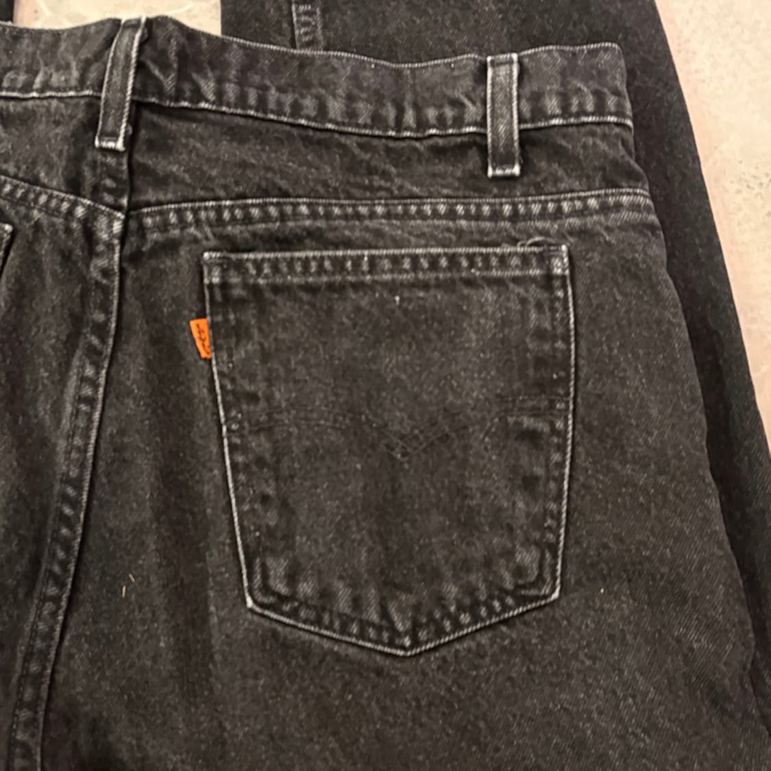 [36/30] 90s USA🇺🇸 리바이스 505 오렌지 탭 블랙 흑청 상품이미지7