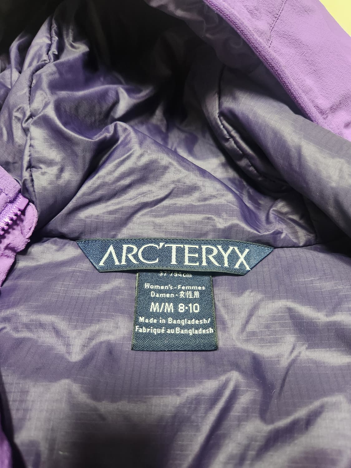 아크테릭스 여성 퍼플 아톰후디 자켓m 상품이미지3
