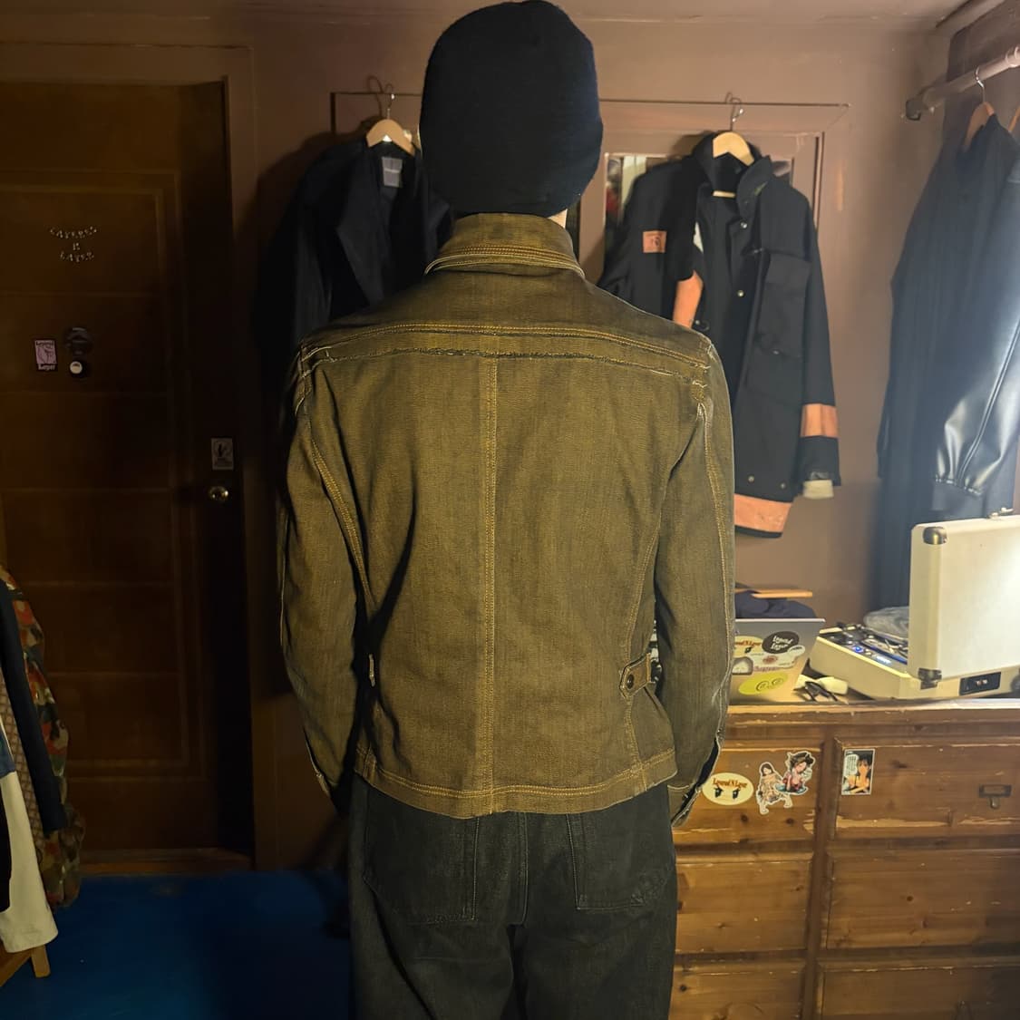 ELLE HOMME AGED BROWN TRUCKER JACKET 상품이미지7