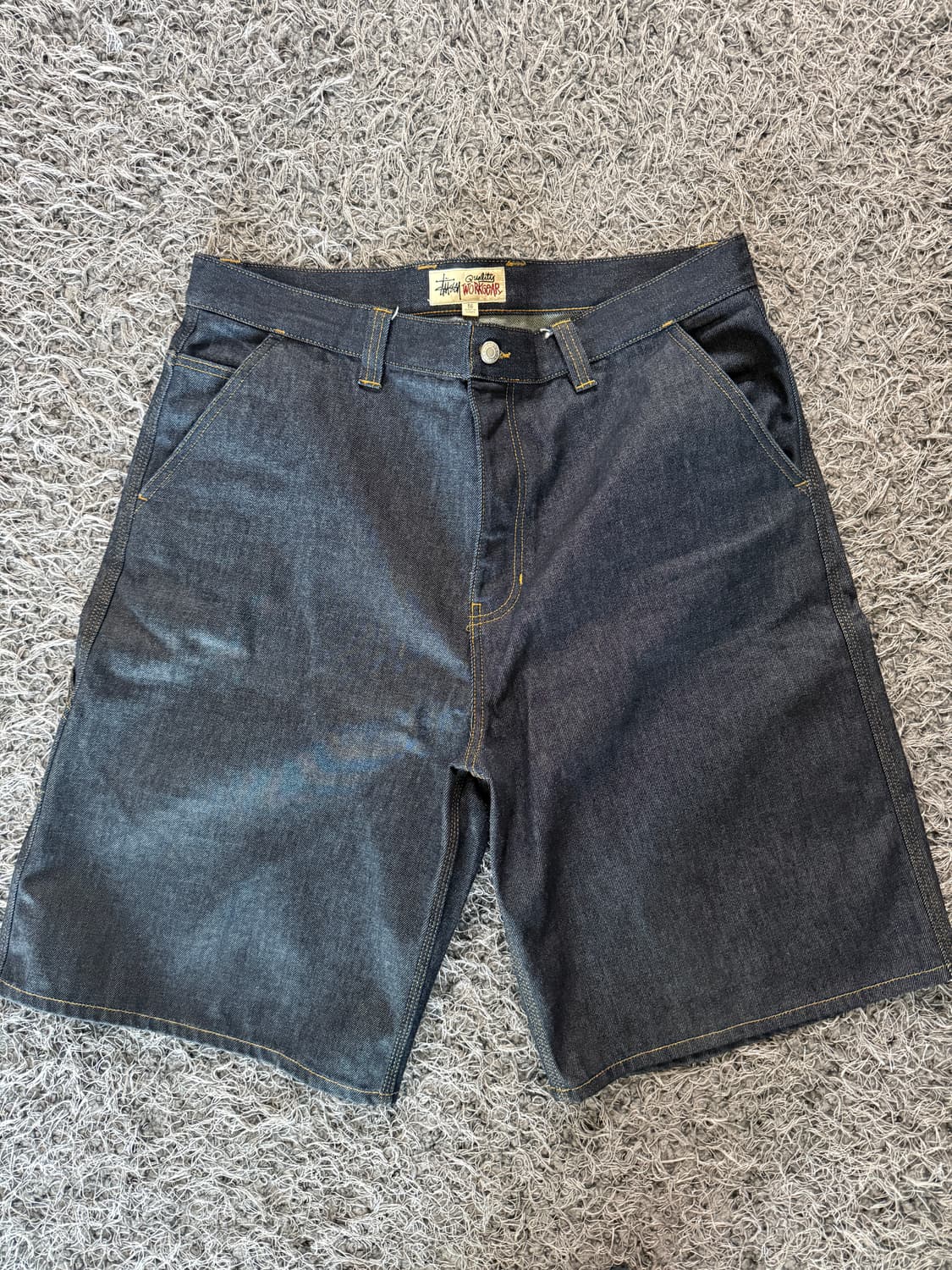 스투시 생 데님 워크 쇼츠 반바지 팔아요 36사이즈(린스드인디고) 상품이미지1