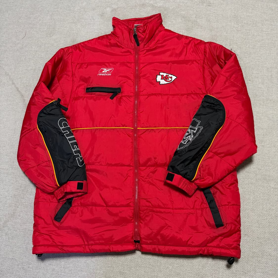 리복 NFL 캔자스시티 치프스 패딩 자켓 상품이미지1