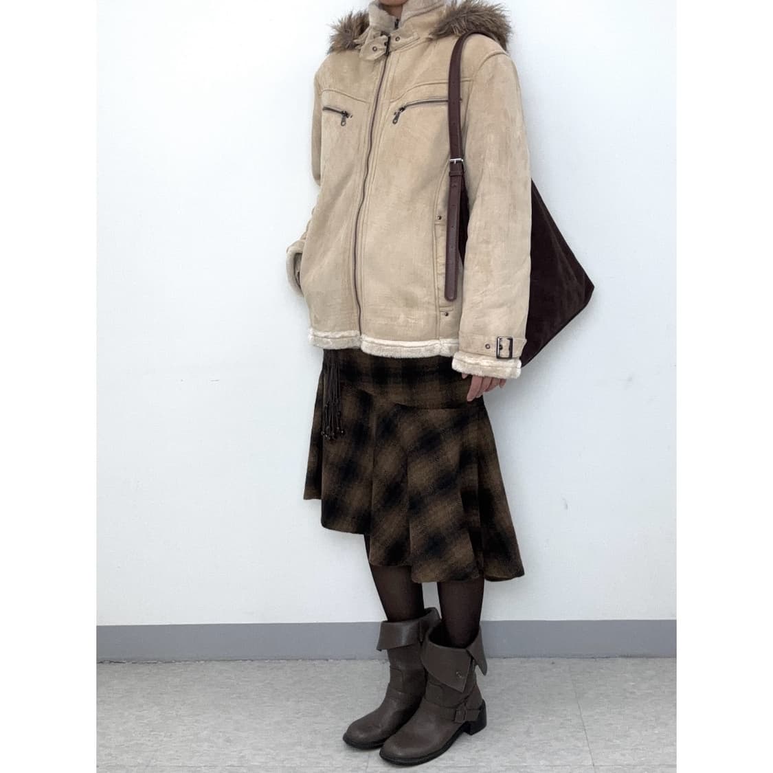 빈티지 베이지 무스탕 자켓 상품이미지3