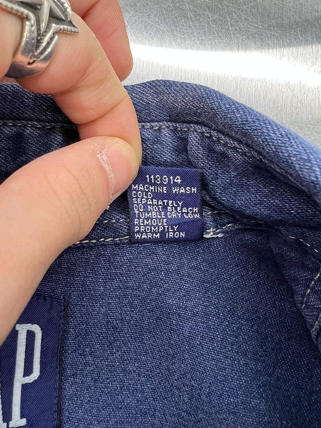 갭 웨스턴 데님 투 포켓 스냅 버튼 셔츠 상품이미지9