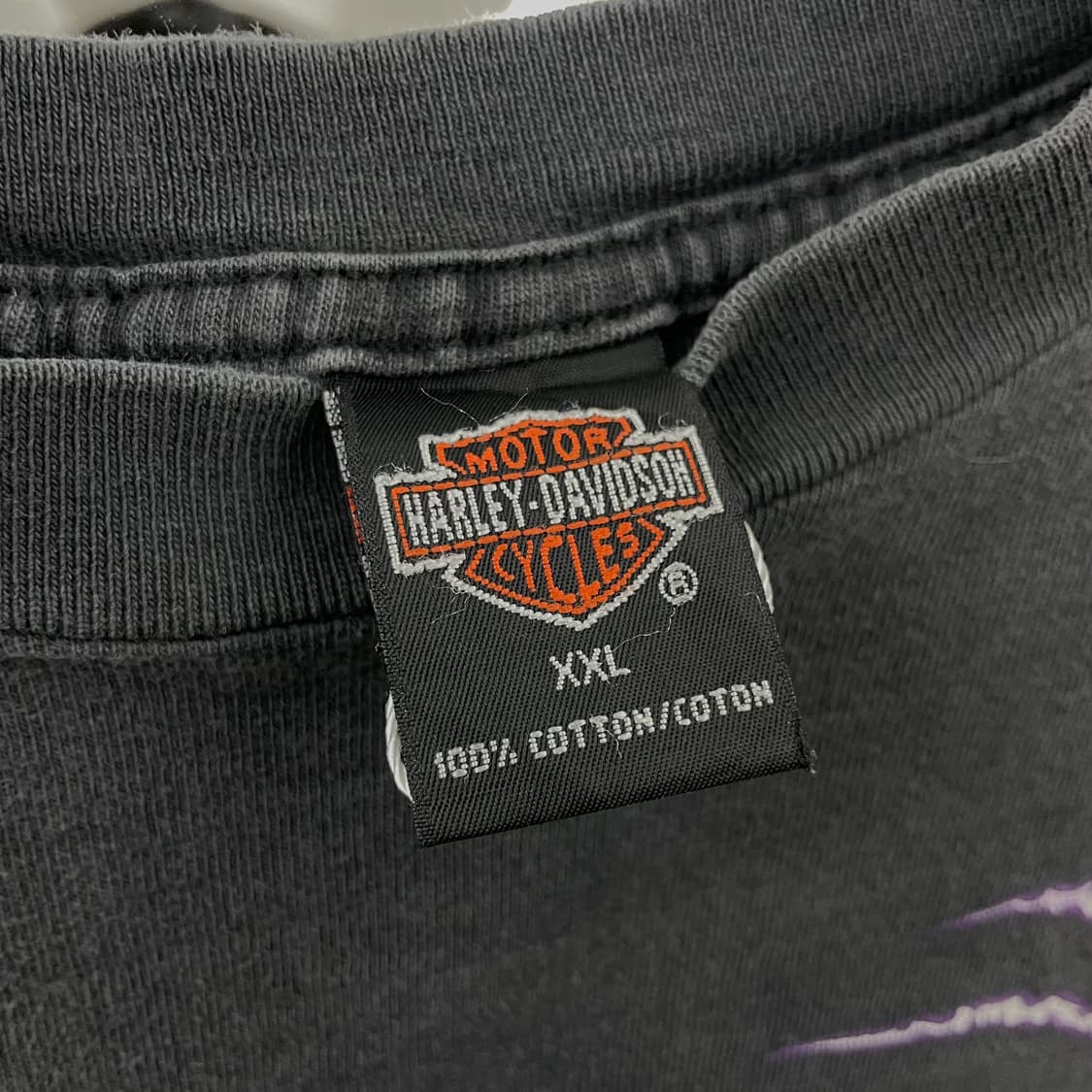 *레어* 00s 할리데이비슨 라이트닝 페이딩 번개 롱슬리브 상품이미지5