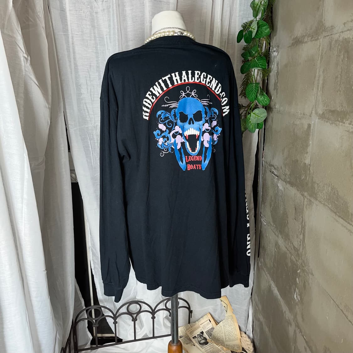 고스펑크 스컬 롱슬리브 상품이미지3