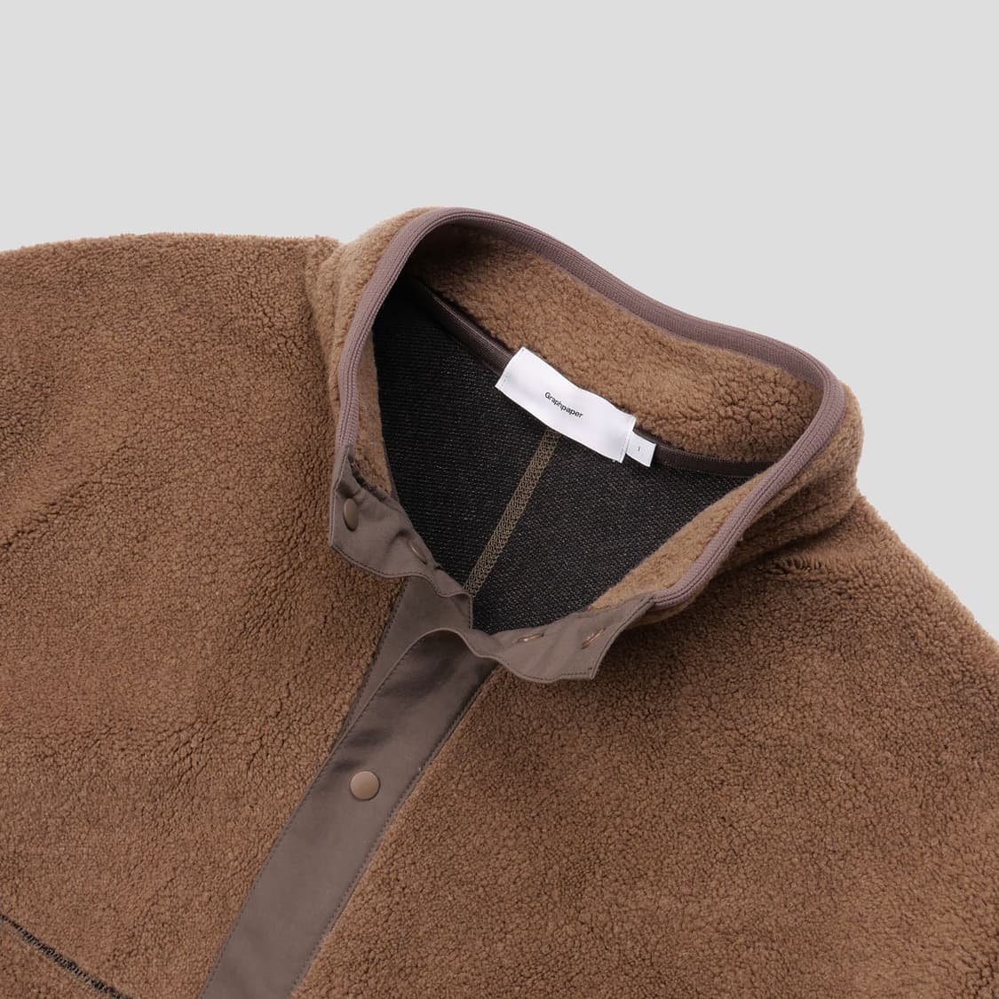 WOOL BOA HI NECK FULL OPEN BLOUSON 상품이미지3