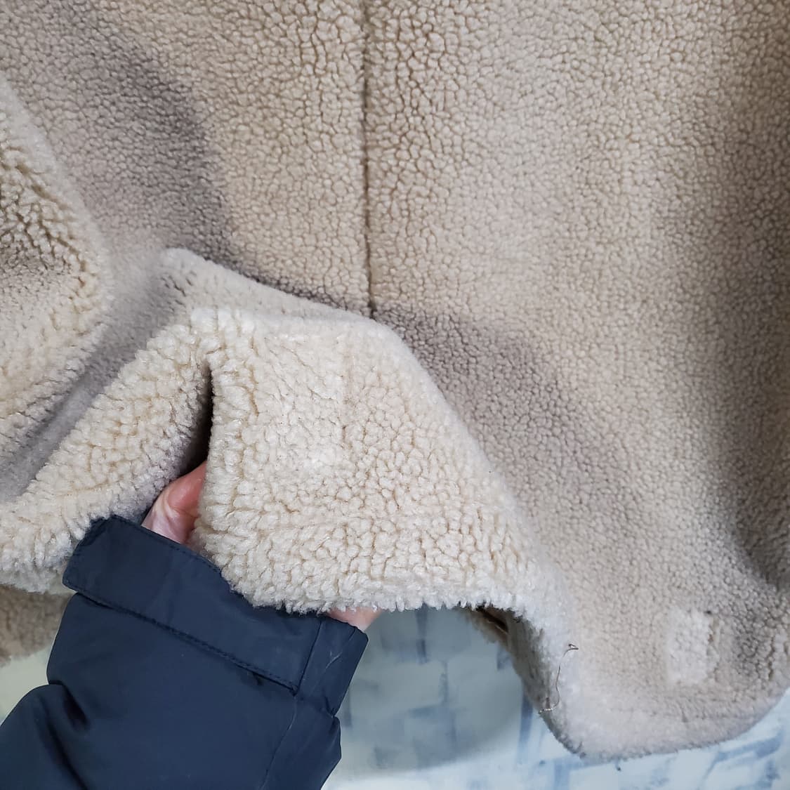 스튜디오톰보이 뽀글이 자켓 아이보리  무스탕  상품이미지8