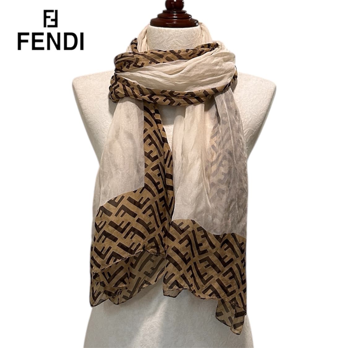 펜디 FF로고 실크 스카프 상품이미지1