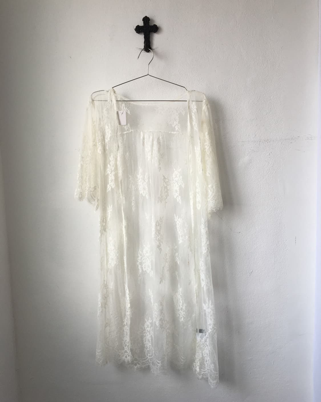 Lace open long cardigan 상품이미지1