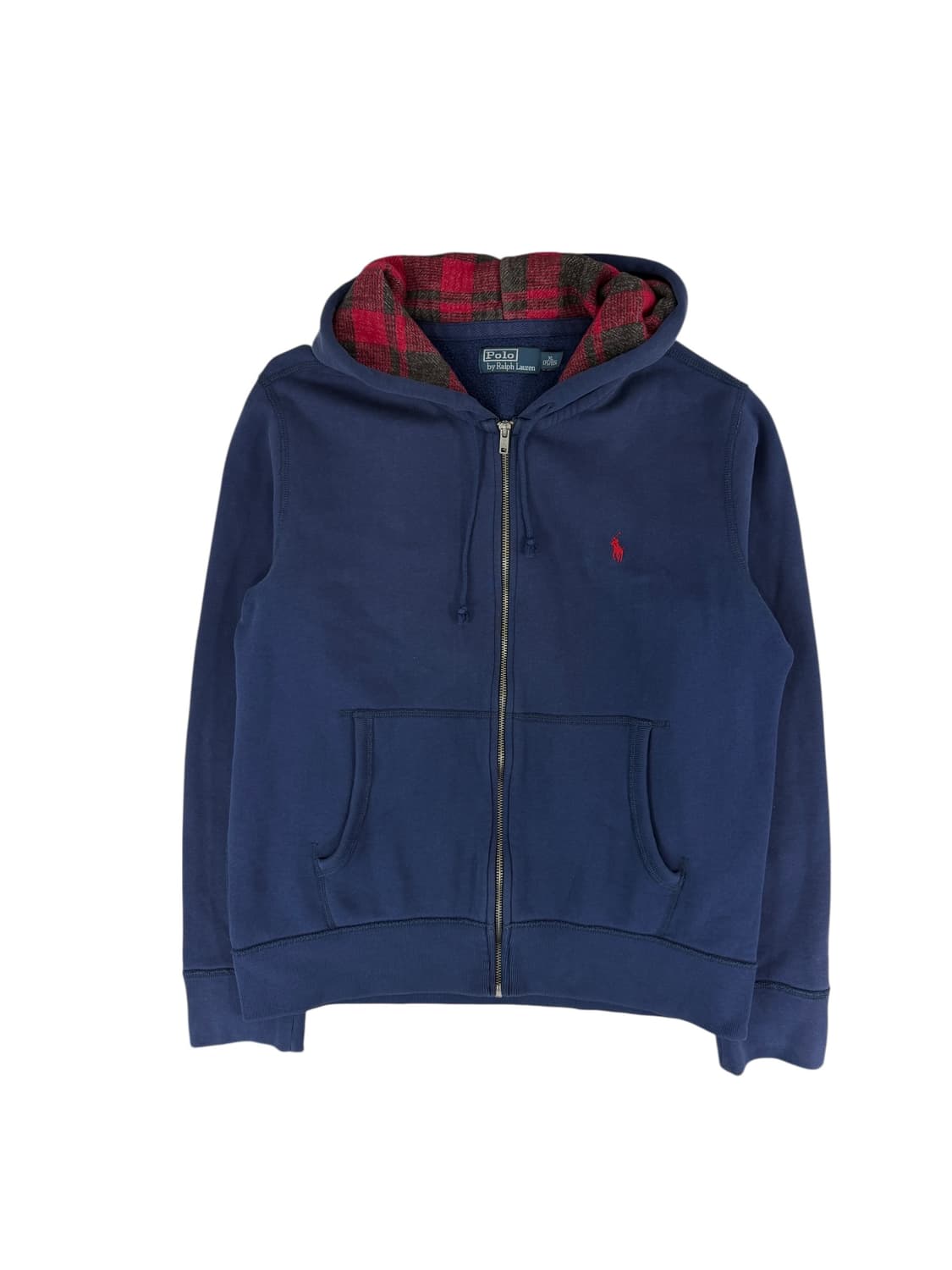 폴로 네이비 체크 후드집업 (xl) 상품이미지1