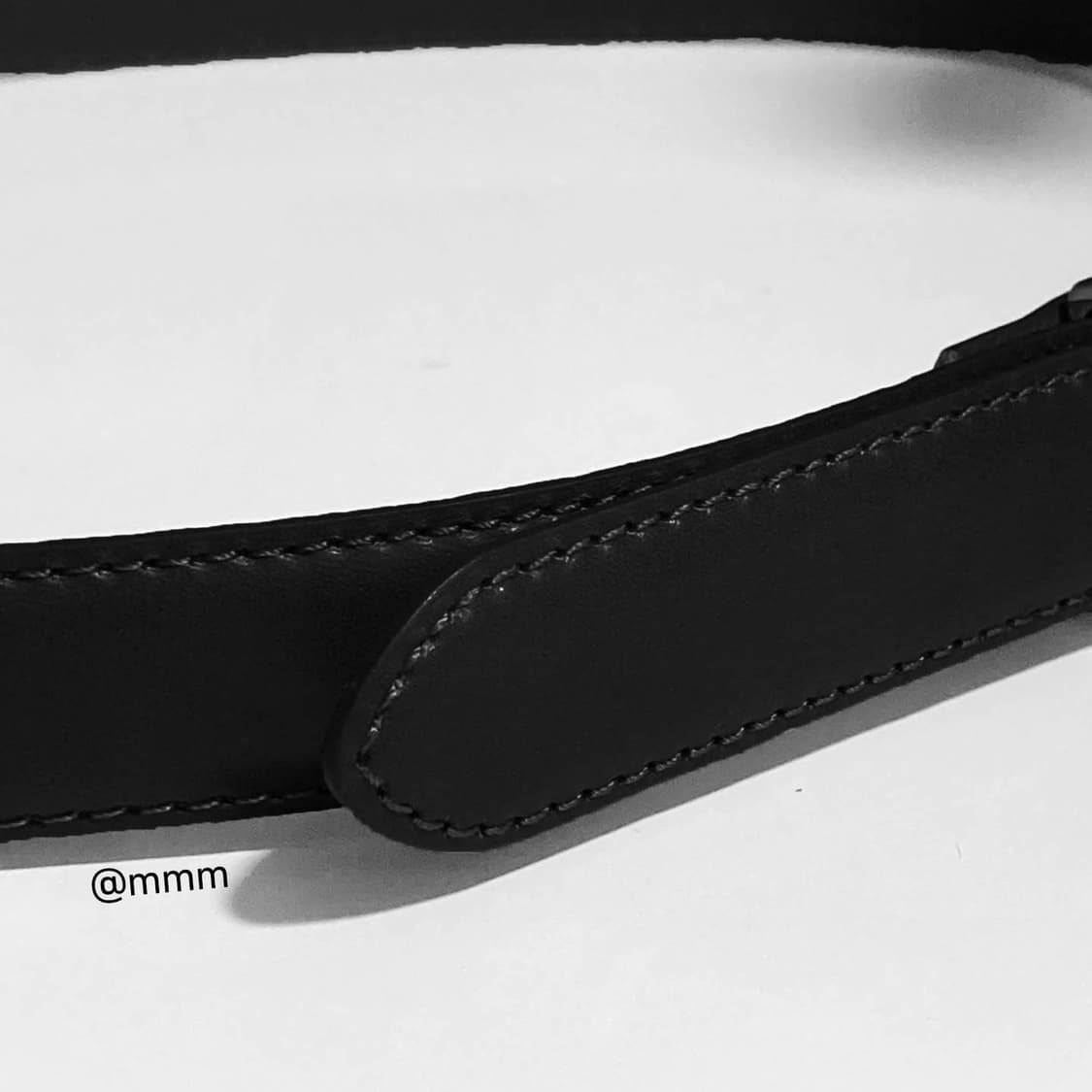 [Unisex]골드링 이태리 가죽 벨트 블랙 상품이미지7