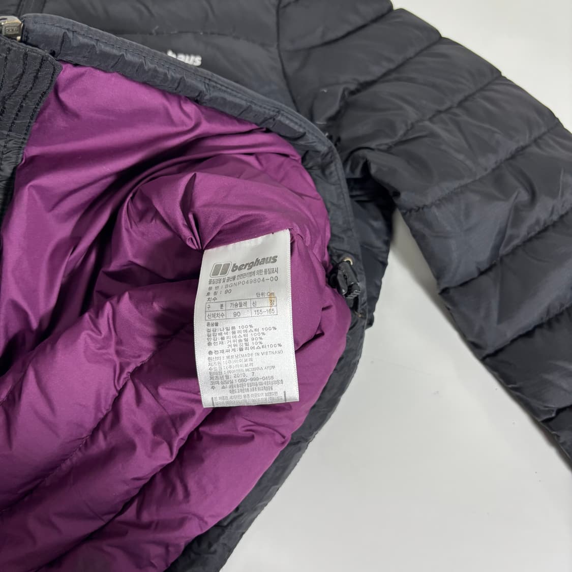 우먼M 버그하우스 블랙 구스다운 경량패딩 상품이미지5