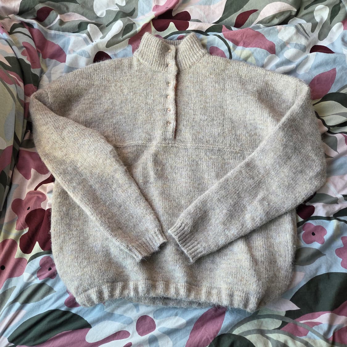 칙스 부클 반목 니트 오트밀 상품이미지2