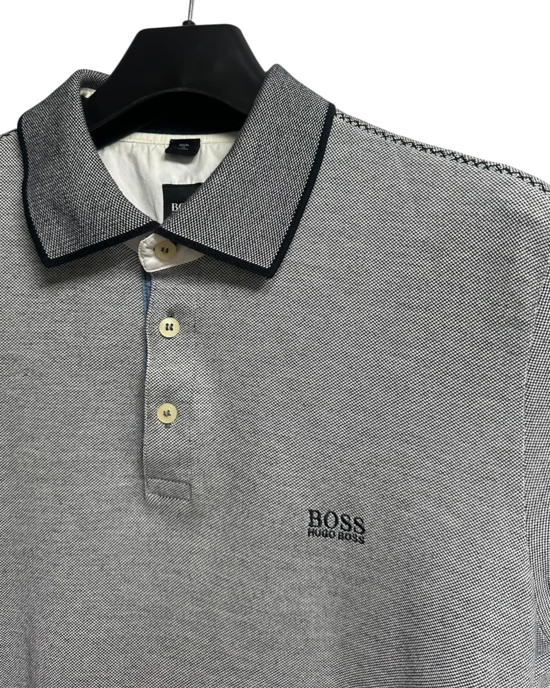 보스(hugo boss)그레이 코튼 반팔 카라티셔츠 L size 상품이미지4