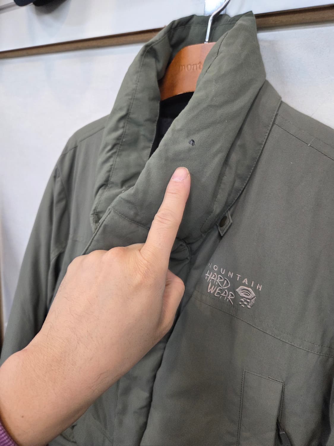 마운틴하드웨어 덕다운 야상 파카 자켓 L 올리브카키  상품이미지7