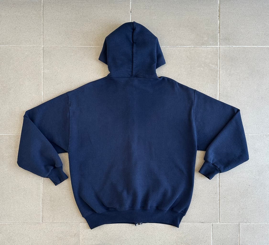 90s 빈티지 러셀 후드집업 네이비 L USA 상품이미지2