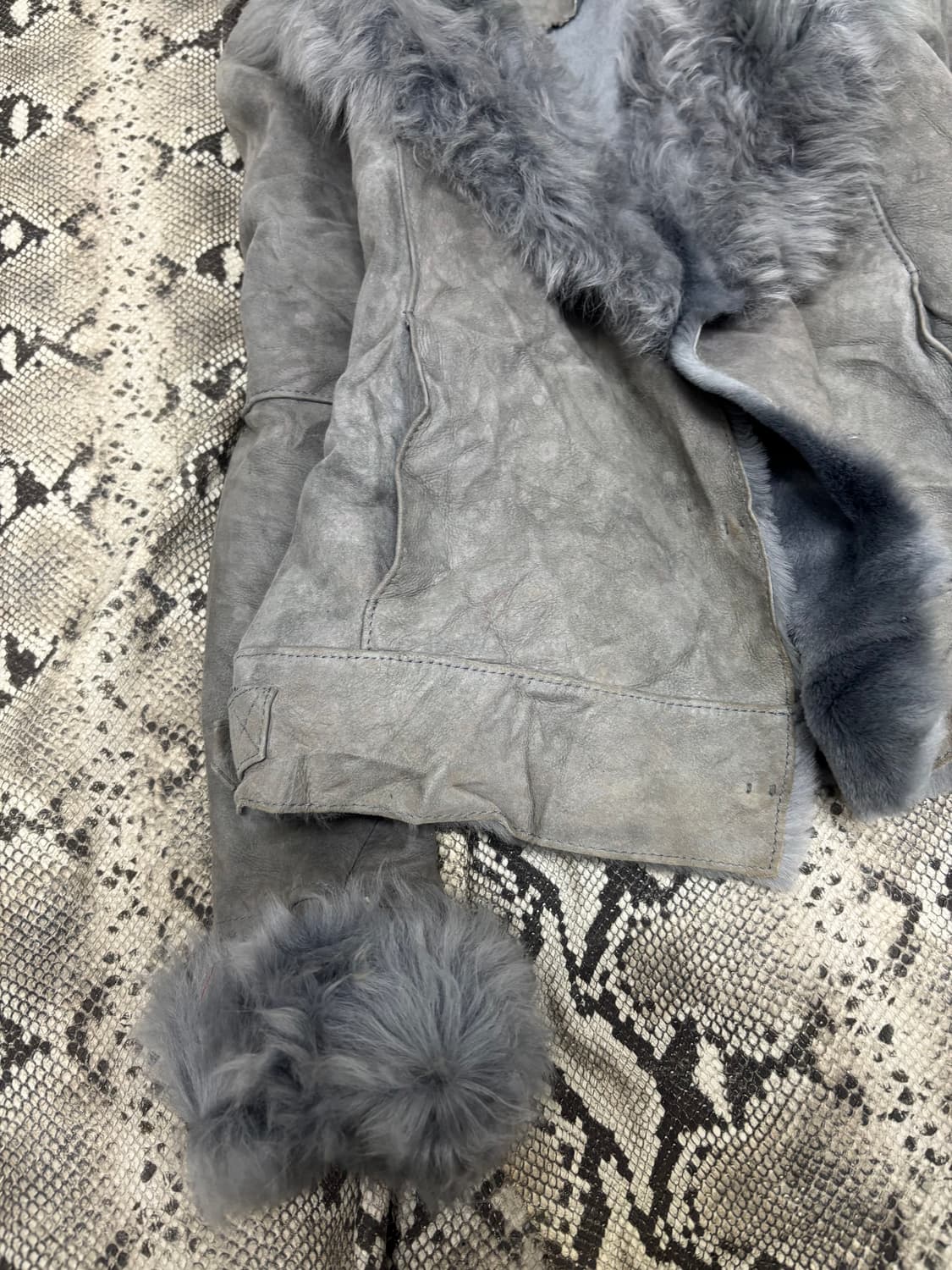 Y2K Grey Fur Trimming Jacket 상품이미지6