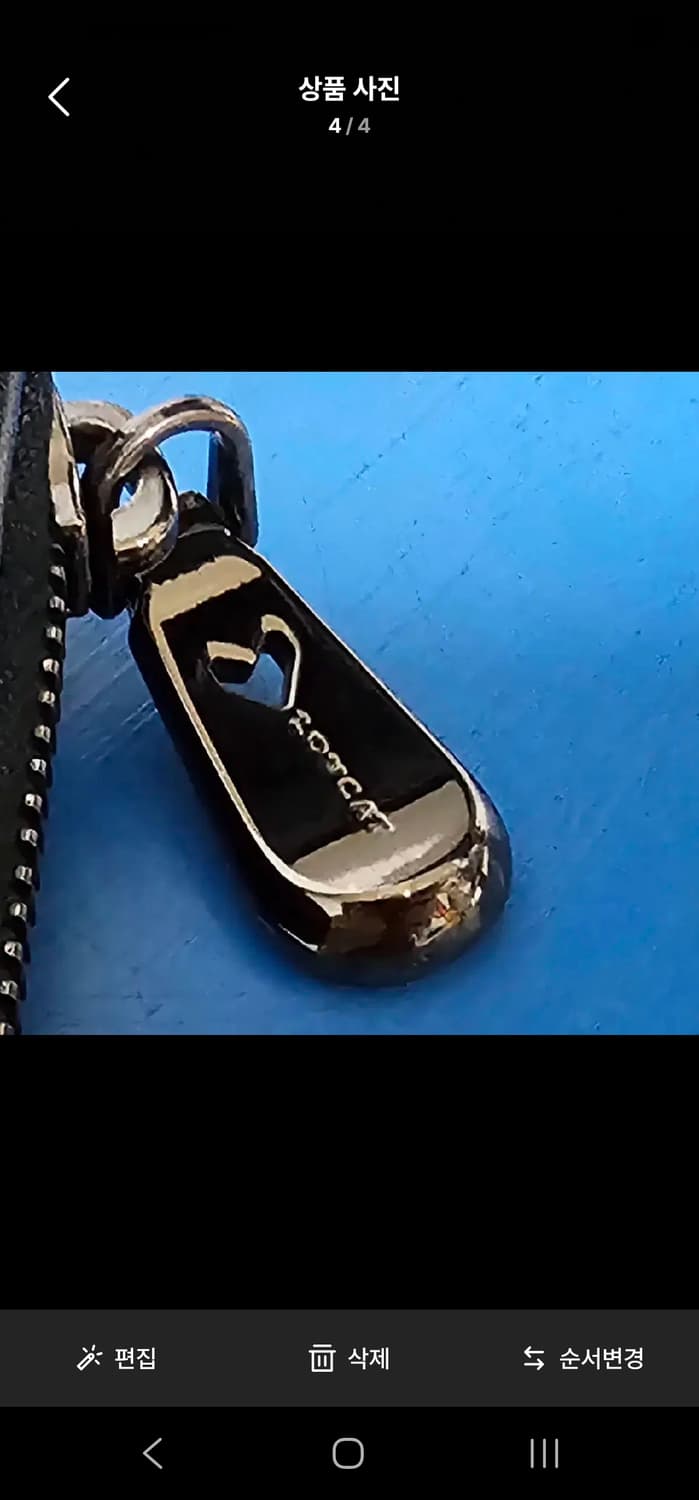 LOVCAT 양가죽 블랙 장지갑  19센티 9센티  상품이미지5