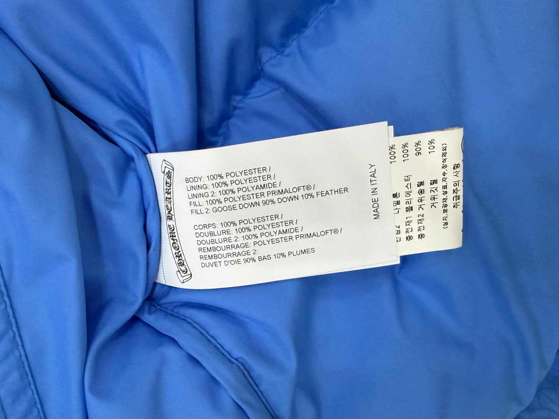 크롬하츠 STIFF 푸퍼 패딩 베스트 블루 S 상품이미지3