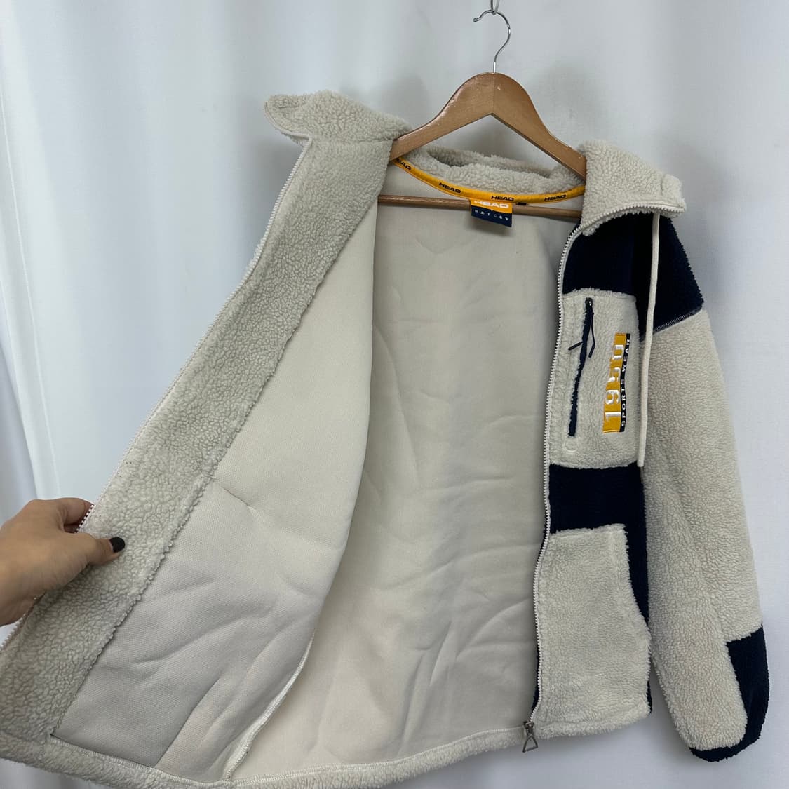   헤드 공용 뽀글이 도톰한 후드집업 자켓 S 상품이미지6