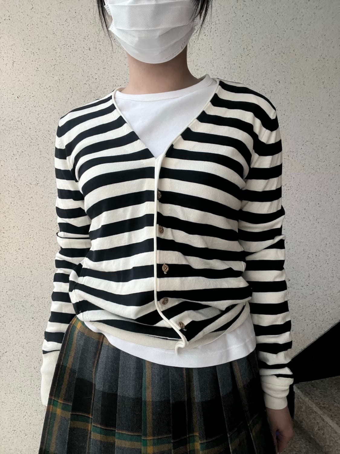 코튼 스트라이프 가디건 상품이미지2
