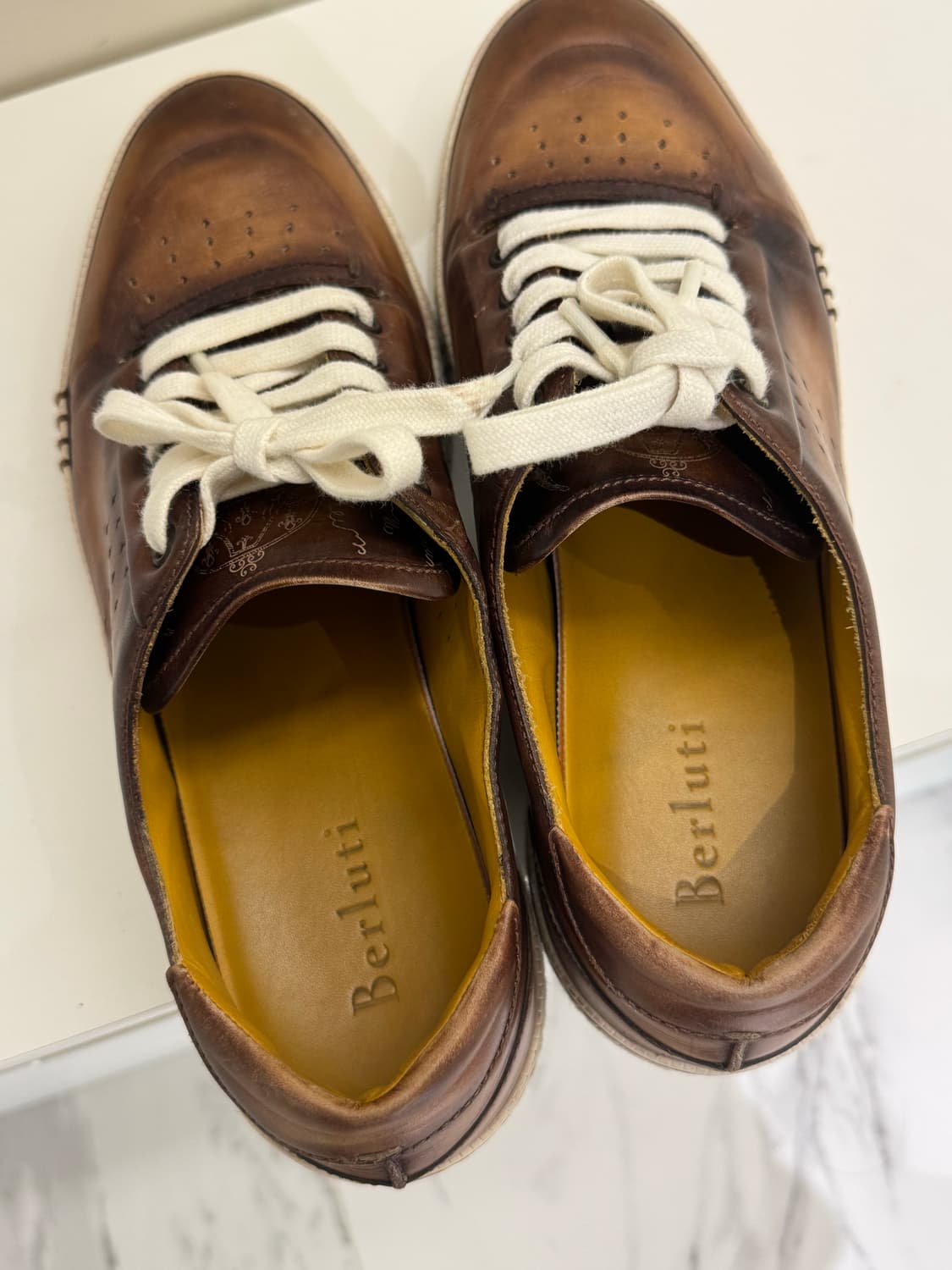 Berluti 브라운 레더 스니커즈 상품이미지8