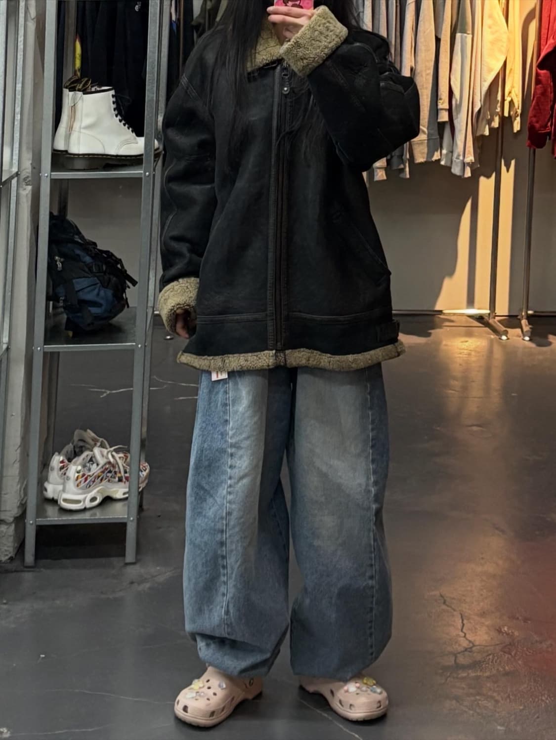 빈티지 양털 가죽 무스탕 자켓 A3197 상품이미지1