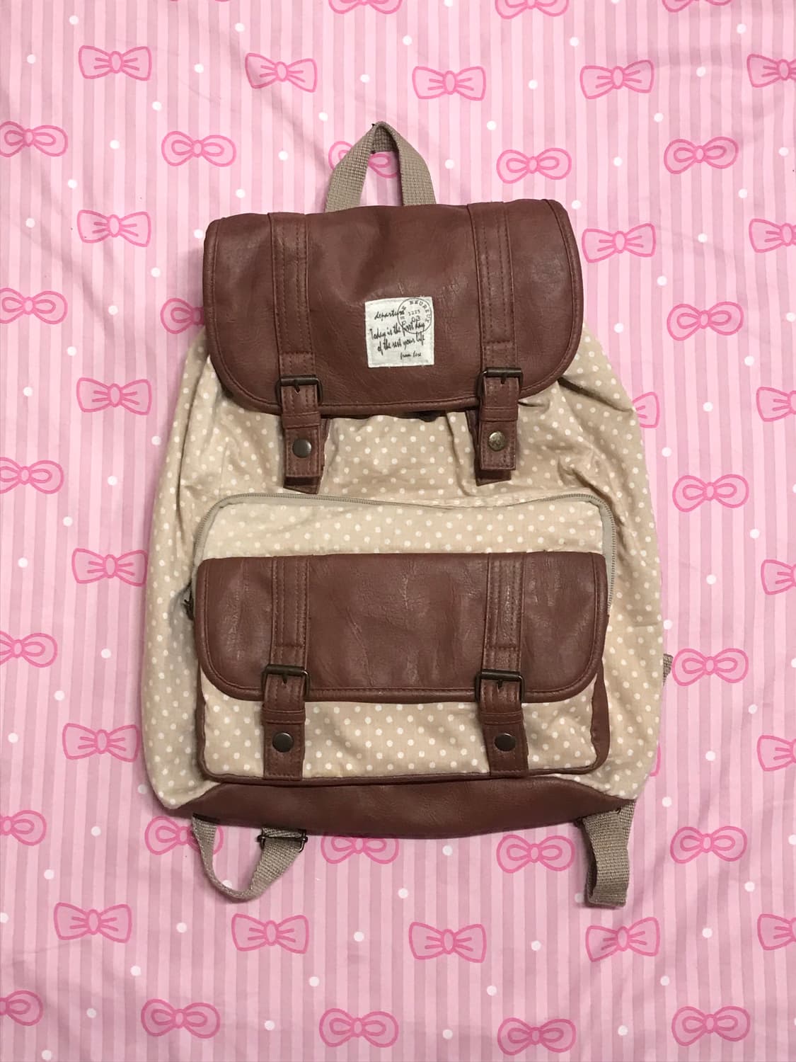 도트 가죽 모리 백팩  상품이미지1