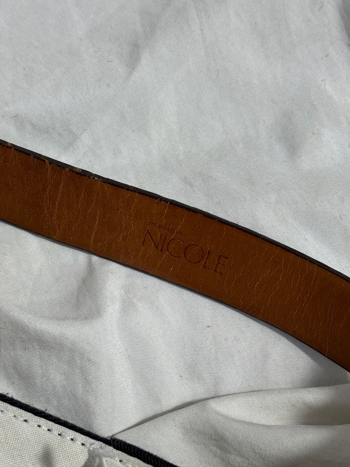 Nicole 크로커다일 웨스턴 레더 벨트 상품이미지5