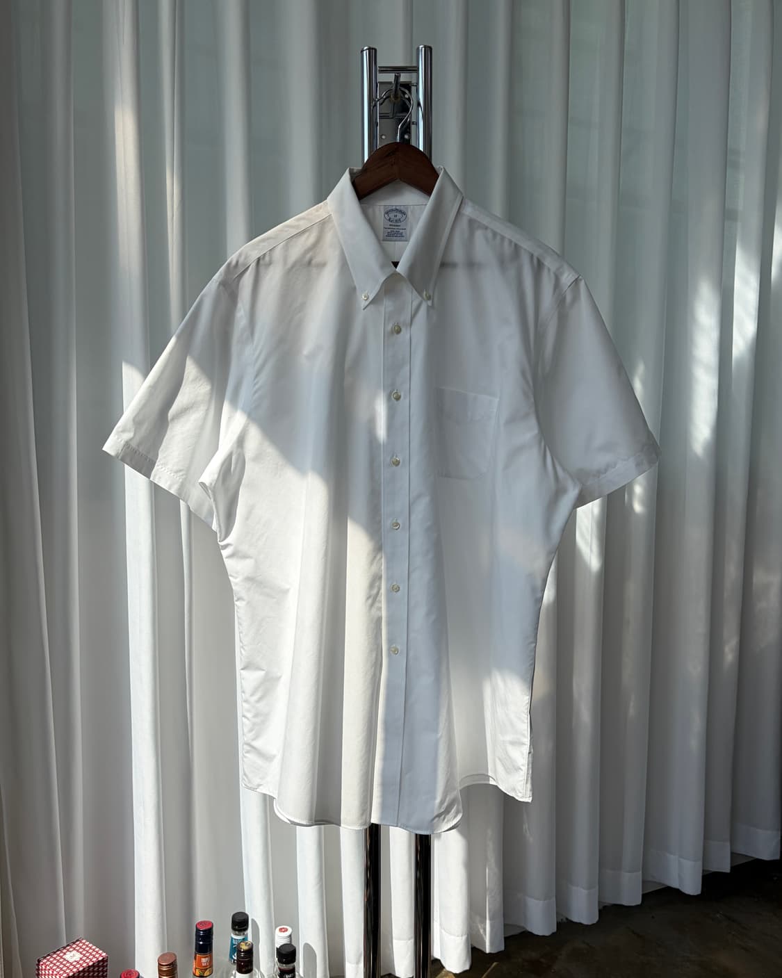 [XL-2XL]브룩스브라더스 수피마 코튼 화이트 반팔 셔츠 상품이미지2