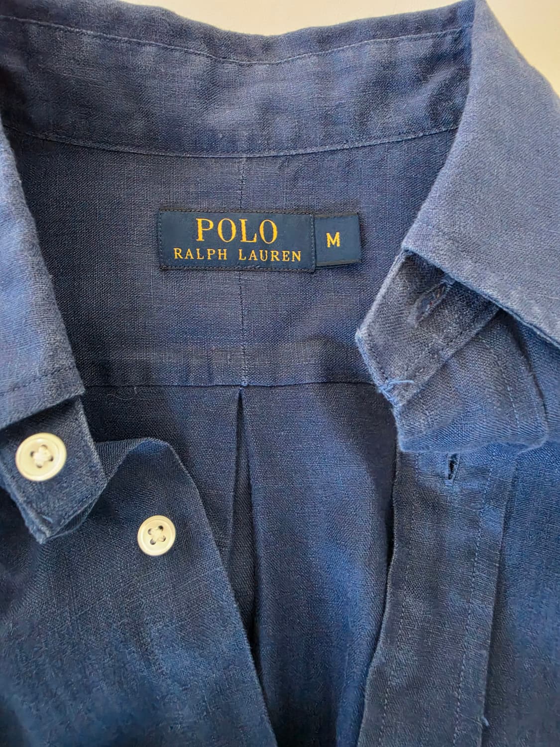 폴로 린넨셔츠 네이비 상품이미지4