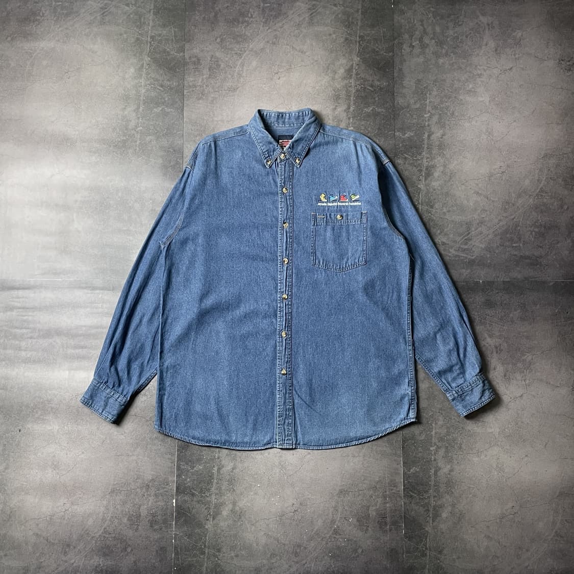 AMPLITUDE 빈티지 다운버튼 코튼 데님 셔츠 A00754 상품이미지1